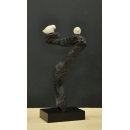 y15760立體雕塑.擺飾  立體擺飾系列  動物、人物系列 砂岩樹枝造型鳥二